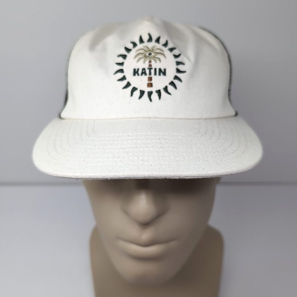 Katin Mysto SnapBack Hat Cap Cream Olive Logo Mesh Back Adjustable NEW NWT - Picture 1 of 9